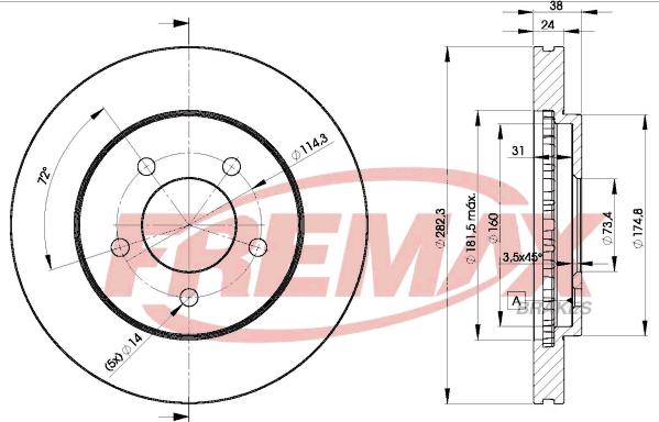 FREMAX BD-5347 - Əyləc Diski furqanavto.az