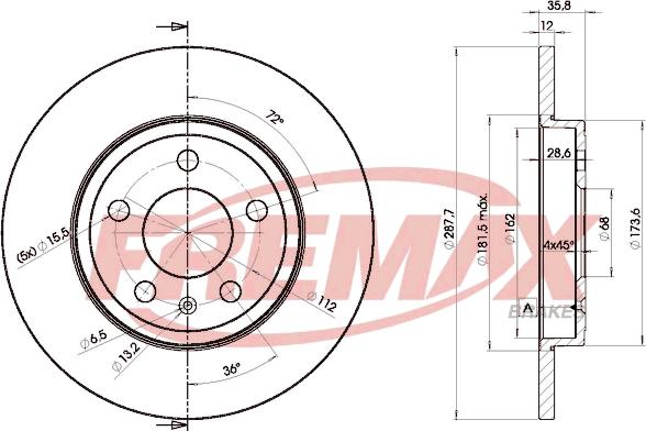 FREMAX BD-5316 - Əyləc Diski furqanavto.az