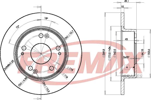 FREMAX BD-5252 - Əyləc Diski furqanavto.az