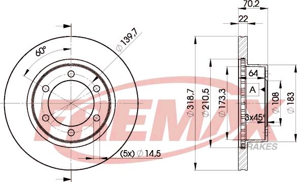 FREMAX BD-5210 - Əyləc Diski furqanavto.az