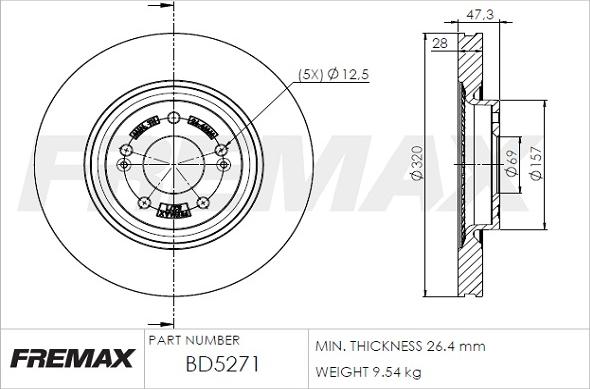 FREMAX BD-5271 - Əyləc Diski furqanavto.az