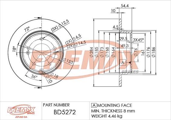 FREMAX BD-5272 - Əyləc Diski furqanavto.az