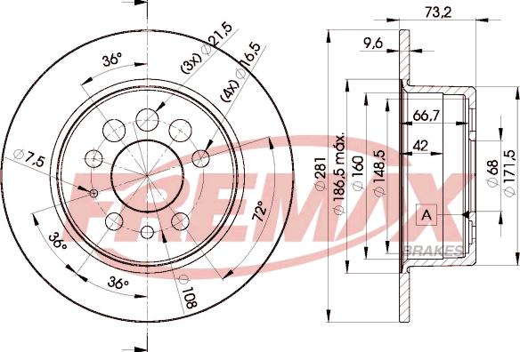 FREMAX BD-5782 - Əyləc Diski furqanavto.az