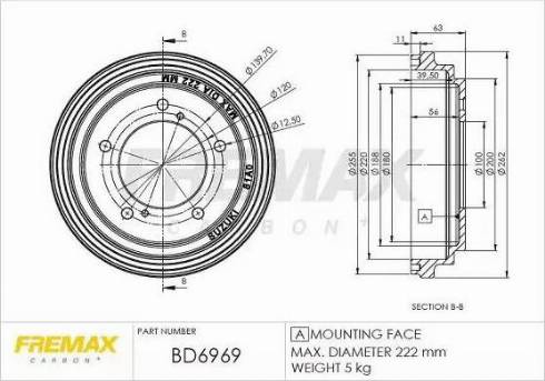 FREMAX BD-6969 - Əyləc barabanı furqanavto.az