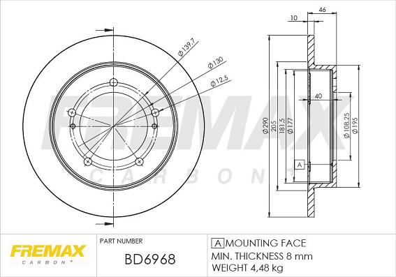 FREMAX BD-6968 - Əyləc Diski furqanavto.az