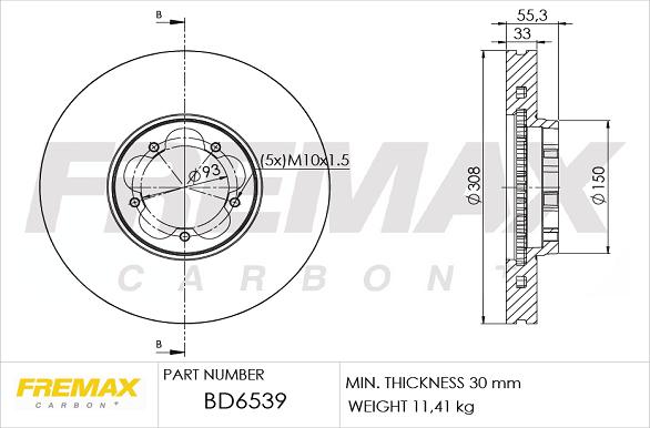 FREMAX BD-6539 - Əyləc Diski furqanavto.az