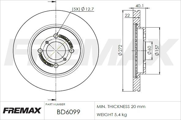 FREMAX BD-6099 - Əyləc Diski furqanavto.az