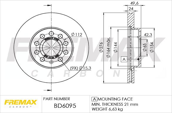 FREMAX BD-6095 - Əyləc Diski furqanavto.az