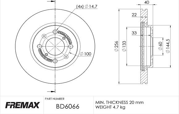 FREMAX BD-6066 - Əyləc Diski furqanavto.az