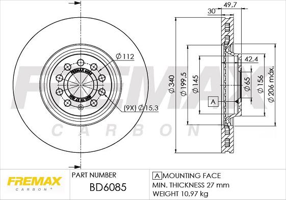 FREMAX BD-6085 - Əyləc Diski furqanavto.az