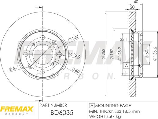 FREMAX BD-6035 - Əyləc Diski furqanavto.az