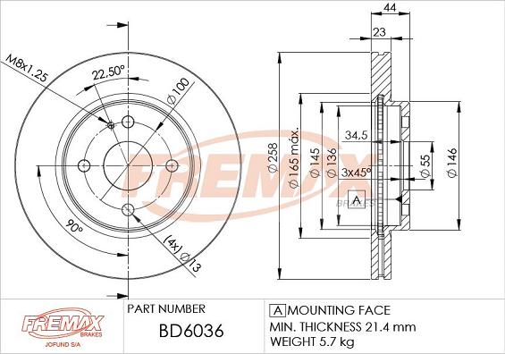 FREMAX BD-6036 - Əyləc Diski furqanavto.az