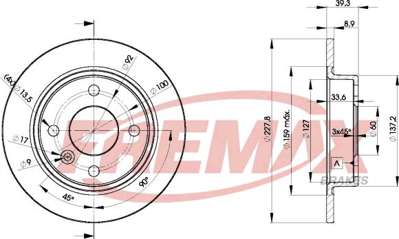 FREMAX BD-6165 - Əyləc Diski furqanavto.az