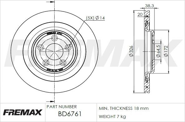 FREMAX BD-6761 - Əyləc Diski furqanavto.az