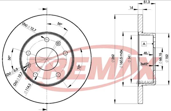 FREMAX BD-0903 - Əyləc Diski furqanavto.az