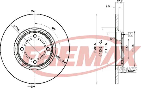 FREMAX BD-0976 - Əyləc Diski furqanavto.az