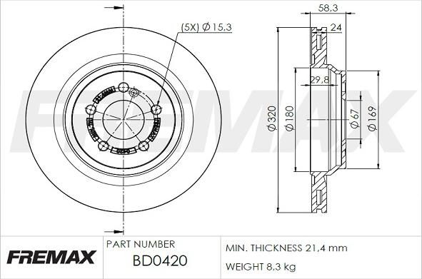 FREMAX BD-0420 - Əyləc Diski furqanavto.az