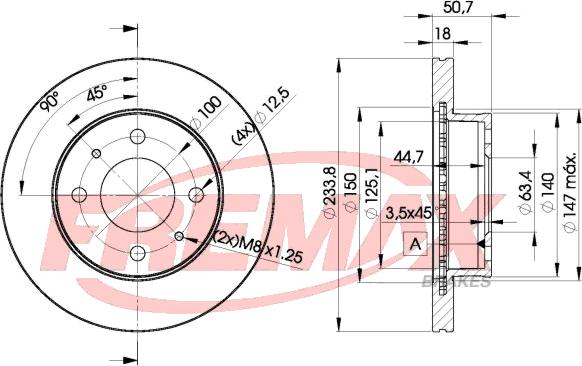 FREMAX BD-0550 - Əyləc Diski furqanavto.az