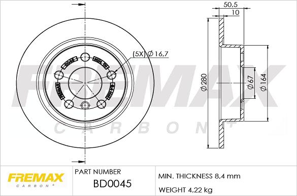 FREMAX BD-0045 - Əyləc Diski furqanavto.az