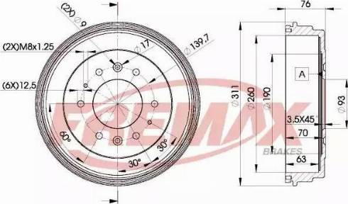 FREMAX BD-0006 - Əyləc barabanı furqanavto.az