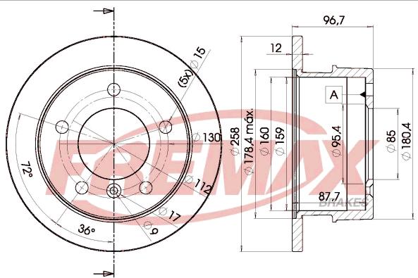 FREMAX BD-0184 - Əyləc Diski furqanavto.az