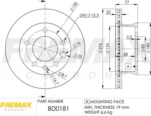 FREMAX BD-0181 - Əyləc Diski furqanavto.az