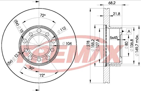 FREMAX BD-0172 - Əyləc Diski furqanavto.az