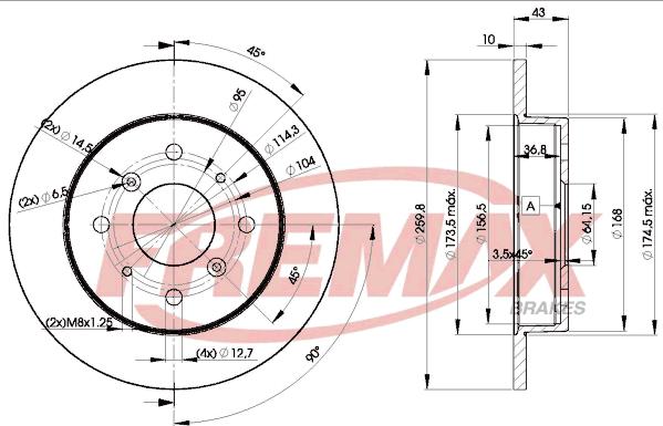 FREMAX BD-0802 - Əyləc Diski furqanavto.az