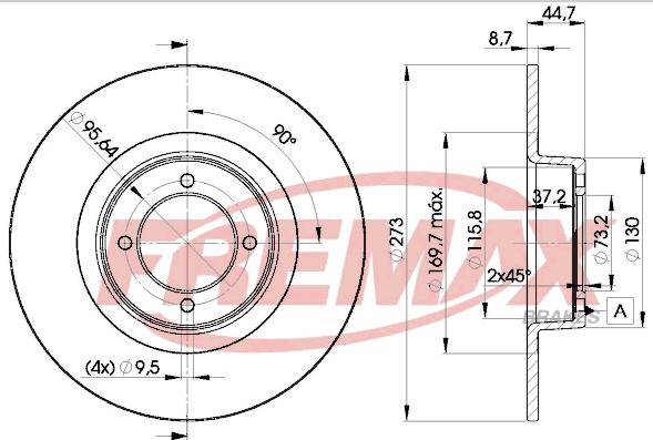 FREMAX BD-0387 - Əyləc Diski furqanavto.az