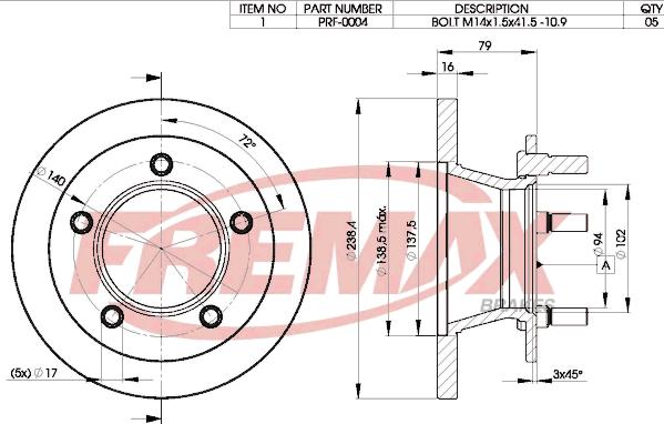 FREMAX BD-0372 - Əyləc Diski furqanavto.az