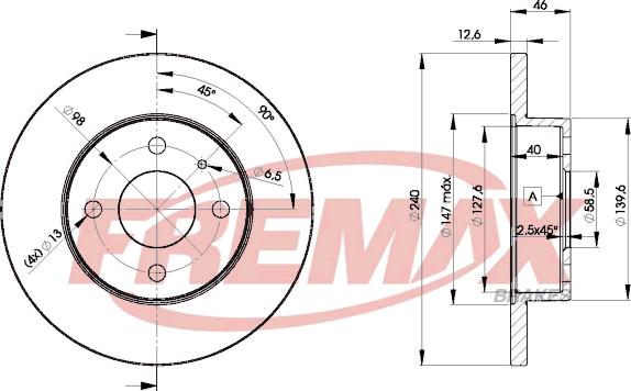 FREMAX BD-1453 - Əyləc Diski furqanavto.az