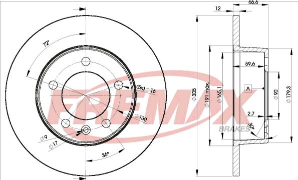 FREMAX BD-1410 - Əyləc Diski furqanavto.az