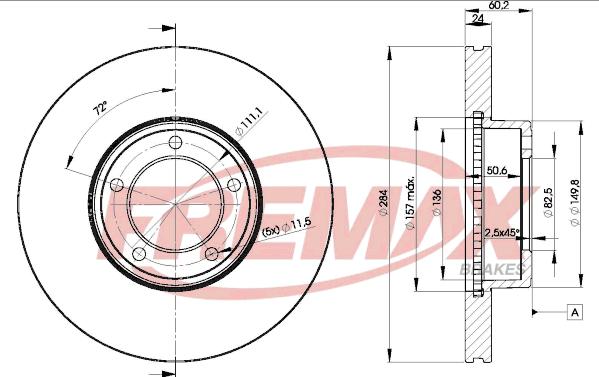 FREMAX BD-1487 - Əyləc Diski furqanavto.az