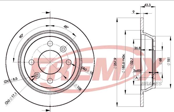 FREMAX BD-1543 - Əyləc Diski furqanavto.az