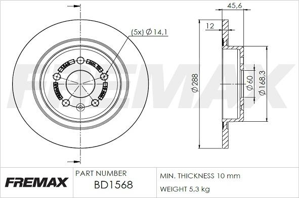 FREMAX BD-1568 - Əyləc Diski furqanavto.az