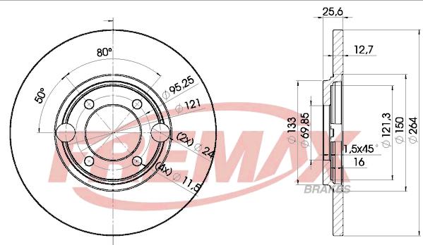 FREMAX BD-1504 - Əyləc Diski furqanavto.az