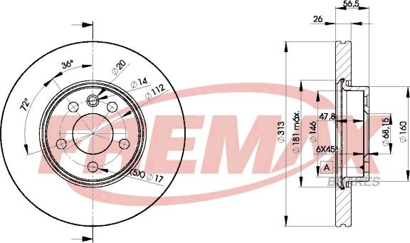 FREMAX BD-1530 - Əyləc Diski furqanavto.az