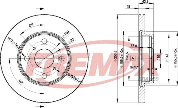 FREMAX BD-1608 - Əyləc Diski furqanavto.az