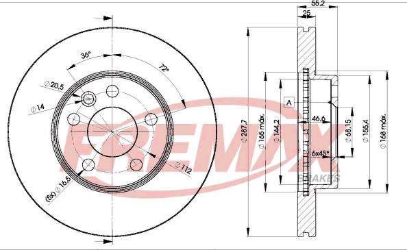 FREMAX BD-1093 - Əyləc Diski furqanavto.az