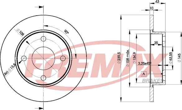 FREMAX BD-1063 - Əyləc Diski furqanavto.az