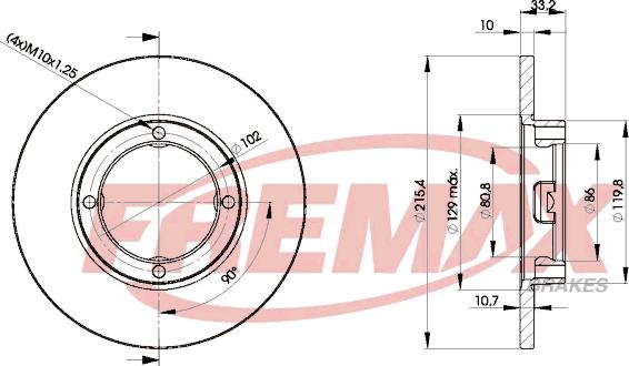 FREMAX BD-1160 - Əyləc Diski furqanavto.az