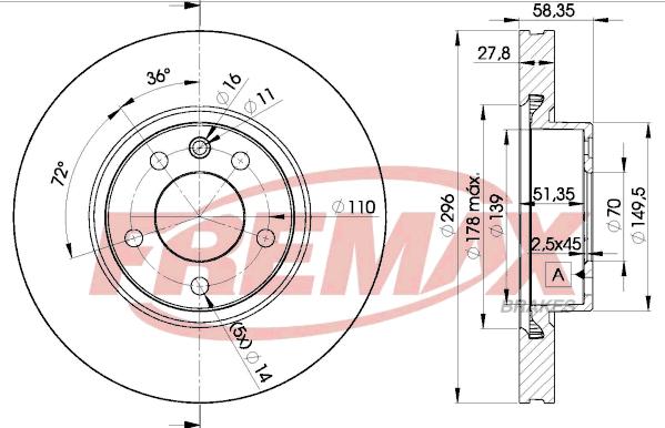 FREMAX BD-1134 - Əyləc Diski furqanavto.az