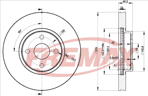 FREMAX BD-1320 - Əyləc Diski furqanavto.az