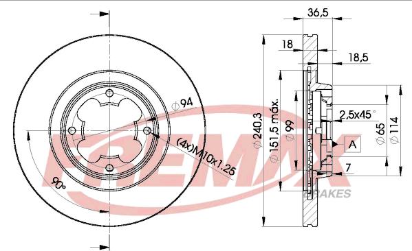 FREMAX BD-1290 - Əyləc Diski furqanavto.az