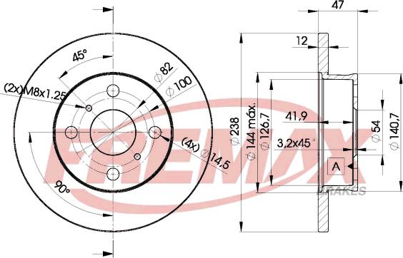 FREMAX BD-1250 - Əyləc Diski furqanavto.az