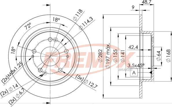 FREMAX BD-1258 - Əyləc Diski furqanavto.az