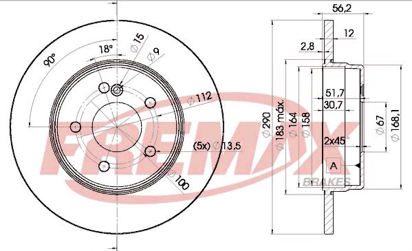 FREMAX BD-1213 - Əyləc Diski furqanavto.az