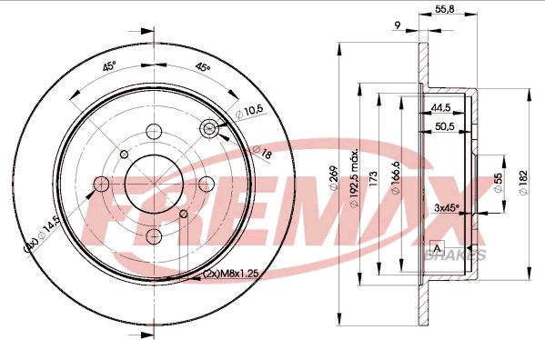 FREMAX BD-1221 - Əyləc Diski furqanavto.az