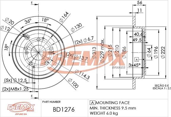 FREMAX BD-1276 - Əyləc Diski furqanavto.az