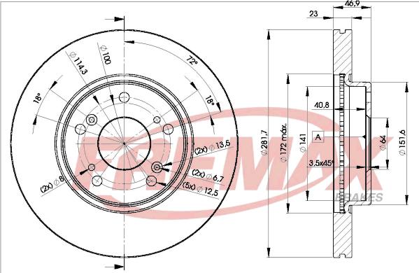 FREMAX BD-1705 - Əyləc Diski furqanavto.az